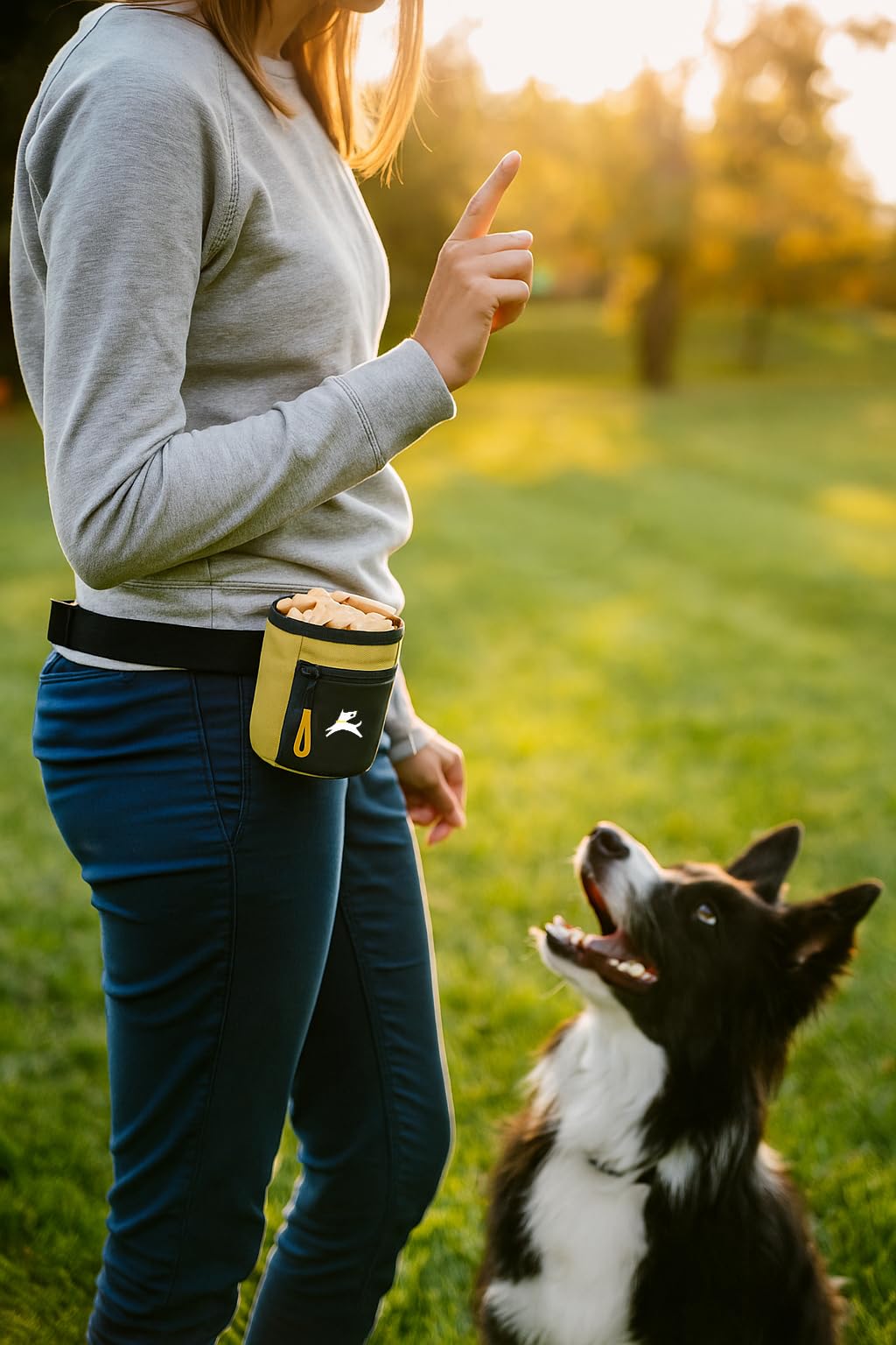 OllyDog Goodie Treat Bag, Dog Treat Pouch, Waist Belt Clip for Hands-Free Training, Magnetic Closure, Dog Training and Behavior Aids, Three Ways to Wear