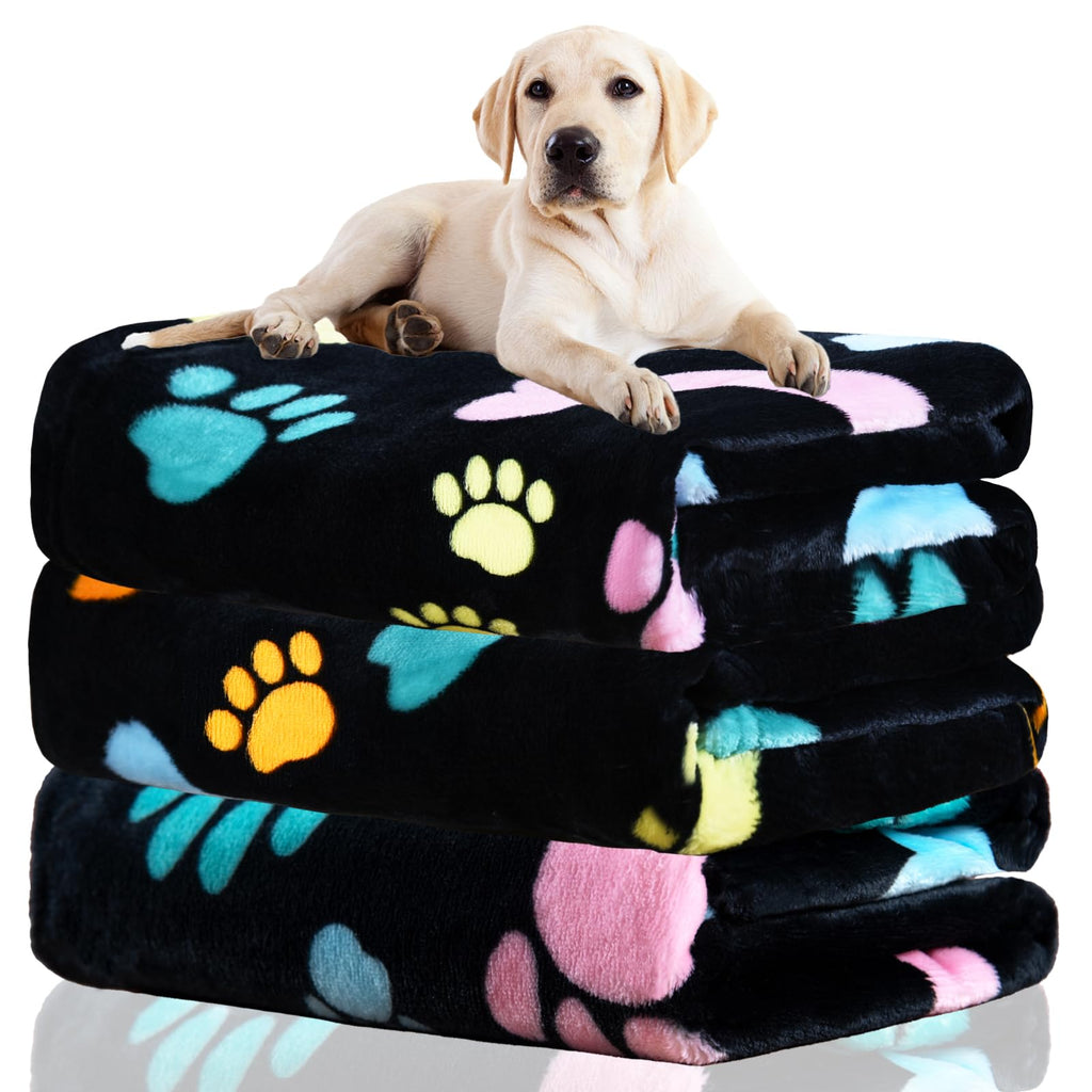 Rezutan Dog Blankets for Large Dogs, Dog Cat Flannel Blankets Washable
