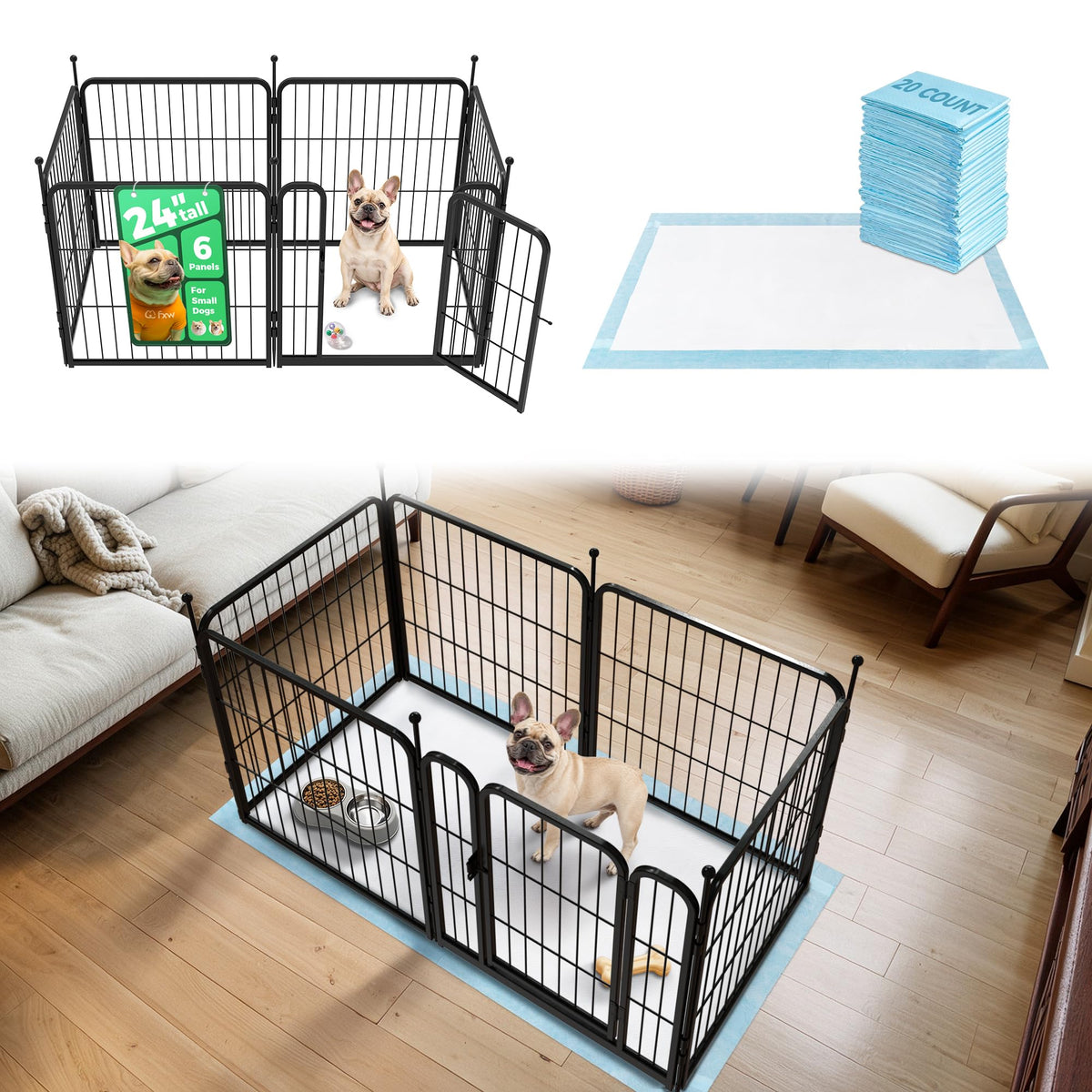 FXW Rollick Dog Playpen, Indoor, Yard & RV Camping
