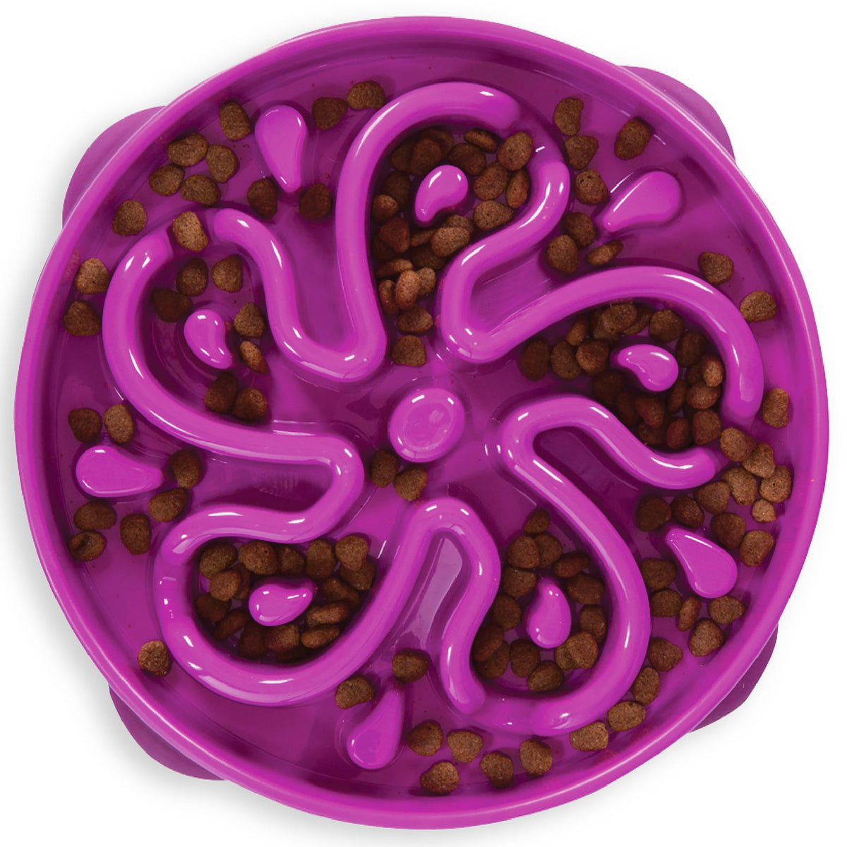 Outward Hound Fun Feeder Stainless Steel Slo Bowl for Dogs, Medium