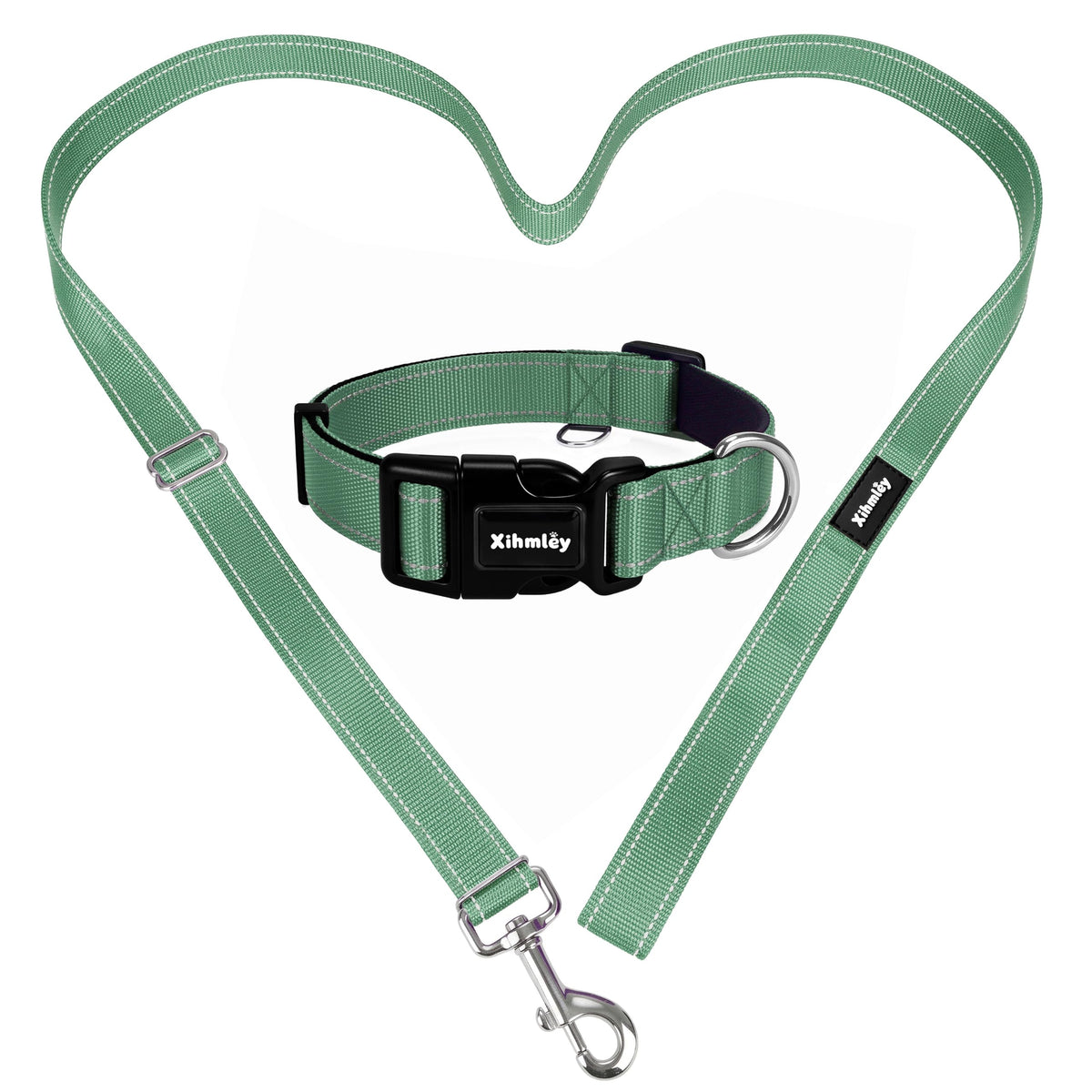 Xihmley Puppy Collar and Leash Set,ID Ring,3.6-5.9ft