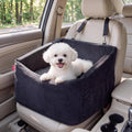 BurgeonNest Dog Car Seat for Small Dogs Under 25 lbs, Puppy Booster Car Seat Fully Detachable and Washable Dog Bed with Storage Pockets Portable Carrier