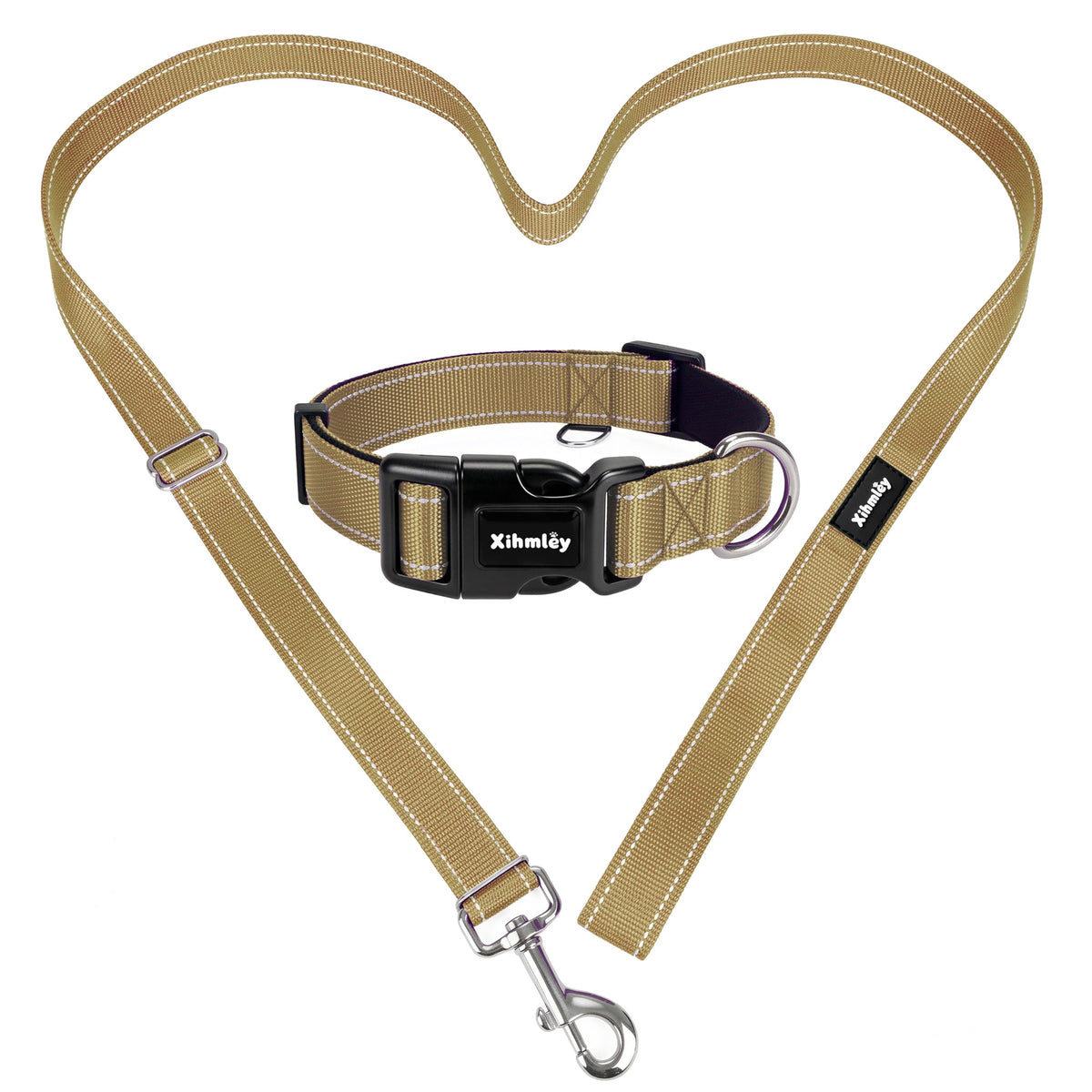 Xihmley Puppy Collar and Leash Set,ID Ring,3.6-5.9ft