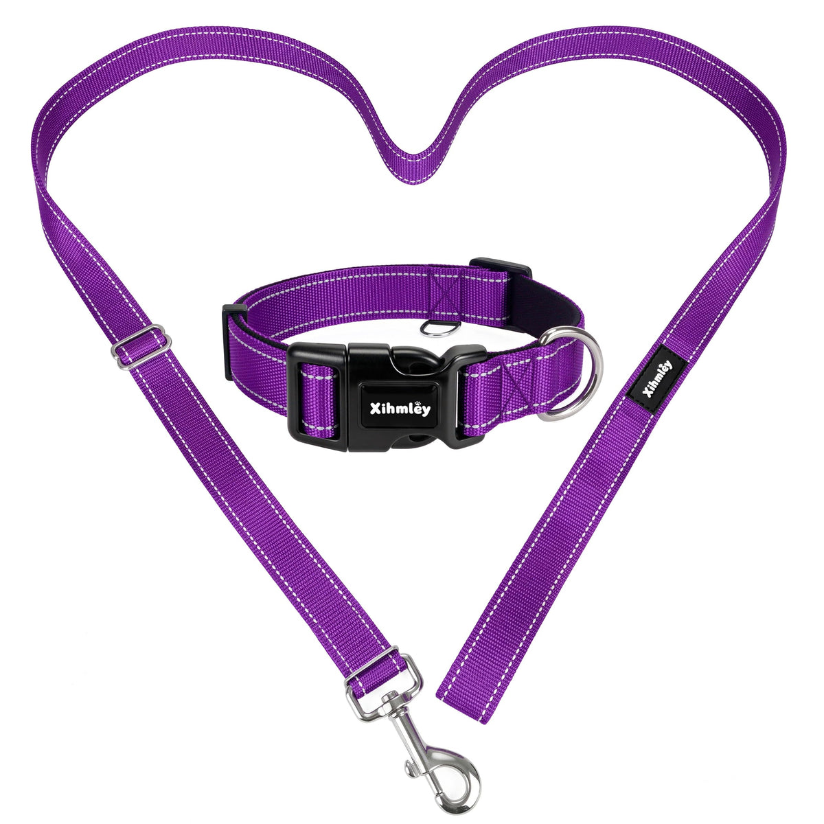 Xihmley Puppy Collar and Leash Set,ID Ring,3.6-5.9ft