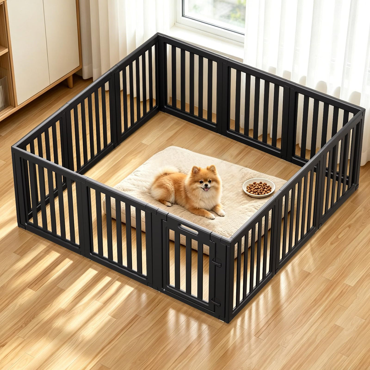 LoveTail Dog Playpen, Dog Pen Indoor with Tool-Free Setup, Puppy Playpen