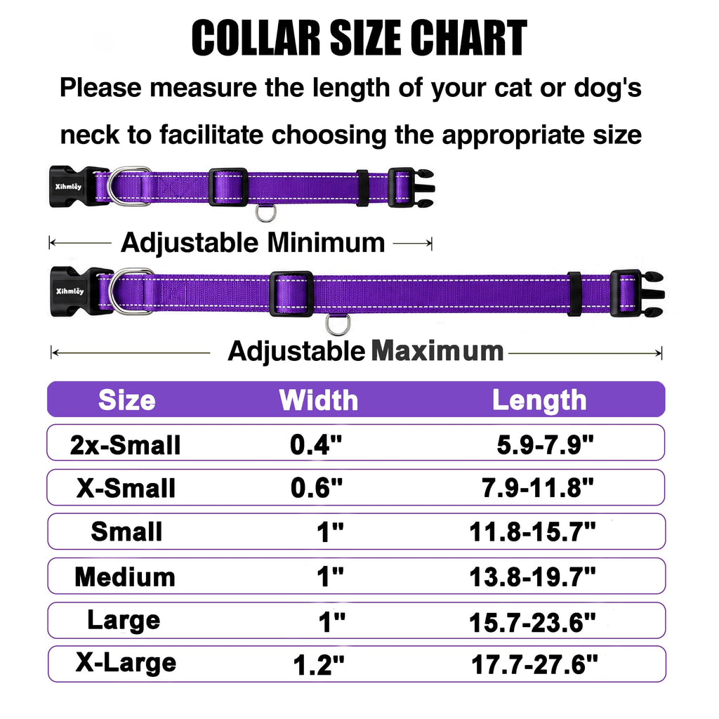 Xihmley Puppy Collar & Leash Set with ID Ring, 3.6–5.9 ft