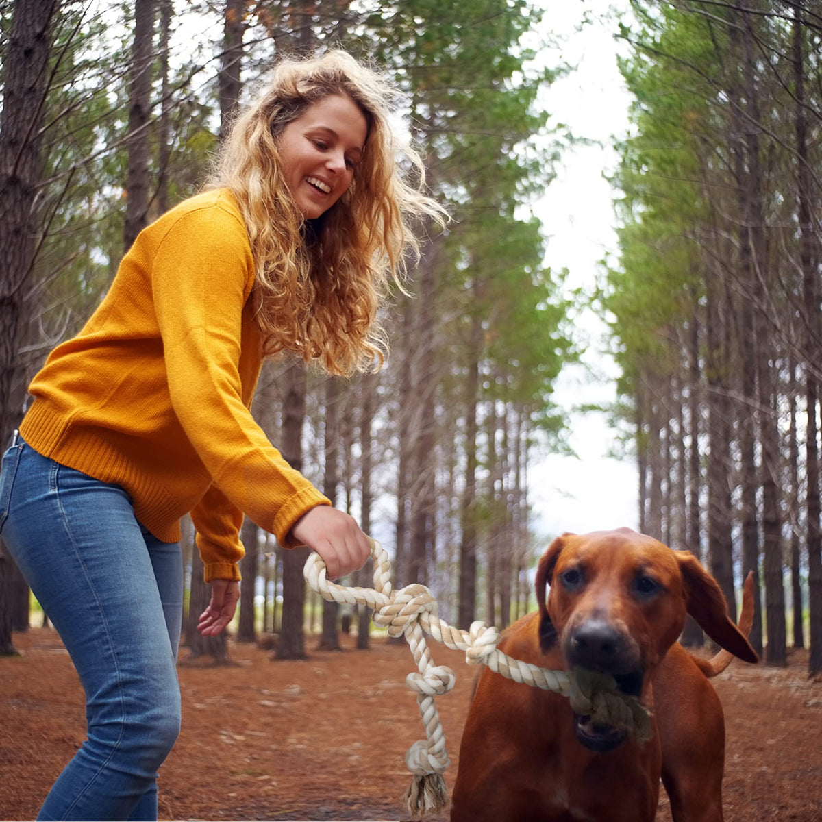 Fida 3-Foot Cotton Rope Tug Toy for Aggressive Chewers