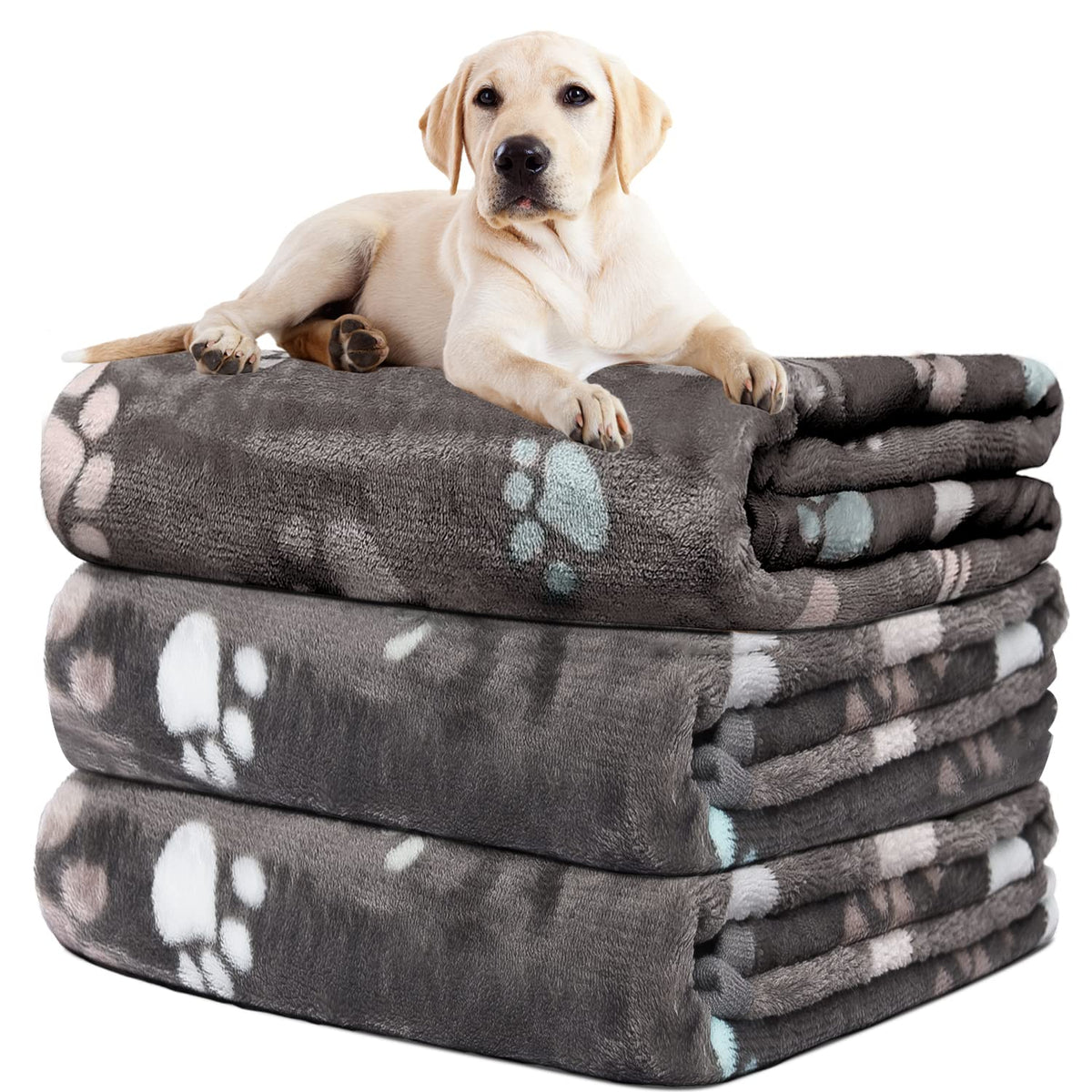 Rezutan Dog Blankets for Large Dogs, Dog Cat Flannel Blankets Washable