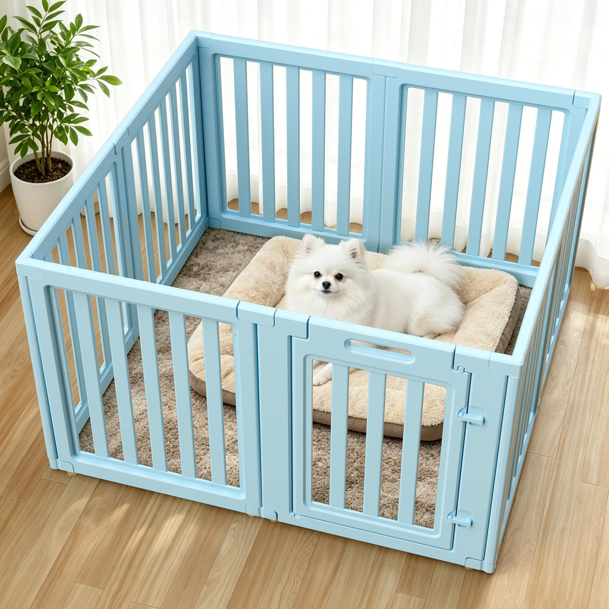 LoveTail Dog Playpen, Dog Pen Indoor with Tool-Free Setup, Puppy Playpen
