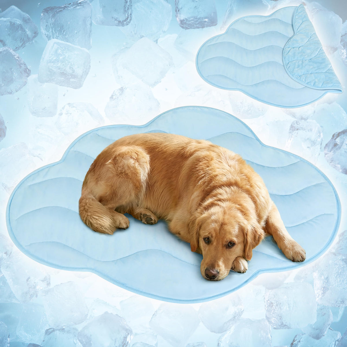PetAmi Dog Cooling Mat Reversible Fleece All Season Blanket for Pet Cat