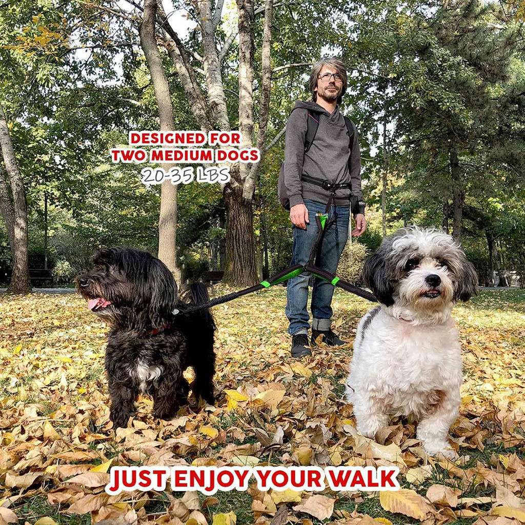 Pet Dreamland Exquisite Double Dog Leash Coupler for Two Large Dogs No Tangle. Comfortable Dual Dog Attachment for Walking Two Dogs. You Will Absolutely Love the Amazing Tangle-Free Swivel
