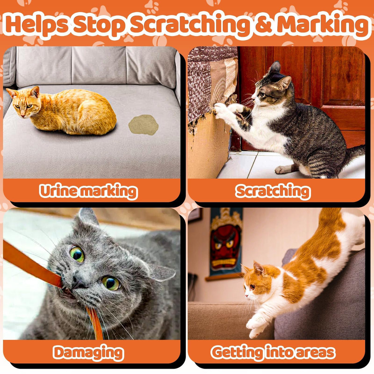Cat Spray Deterrent, Cat Deterrent Spray for Furniture Protection, Natural Cat Training Spray for Cats to Stop Scratching, Urine Marking, Chewing, Cat Repellent Spray Indoor&Outdoor, Pet-Safe Formula