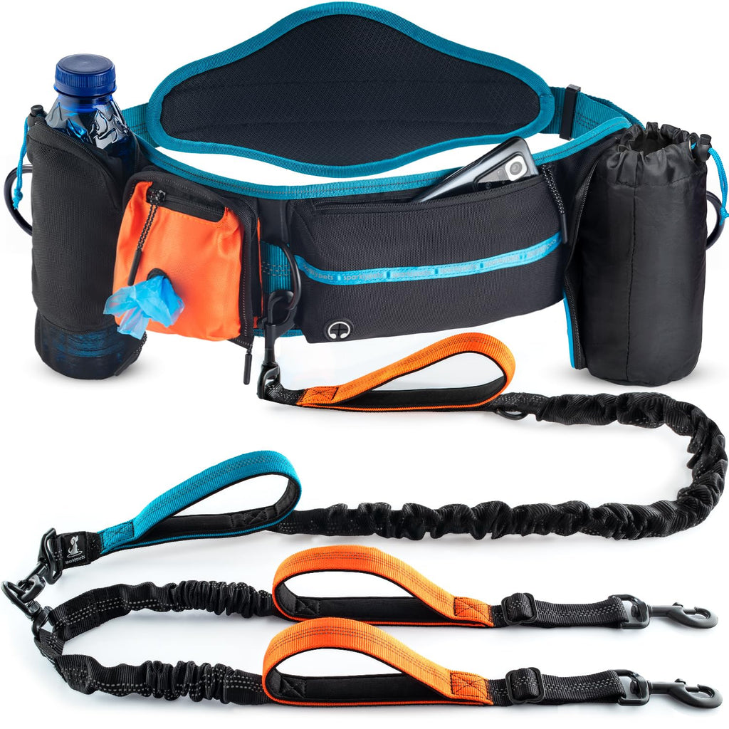SparklyPets - Dog Leash - Professional Harness with Reflective Stitches for Training, Walking, Jogging and Running Your Pet
