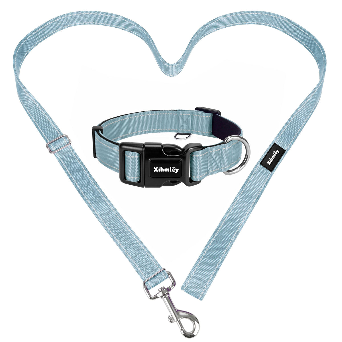 Xihmley Puppy Collar and Leash Set,ID Ring,3.6-5.9ft