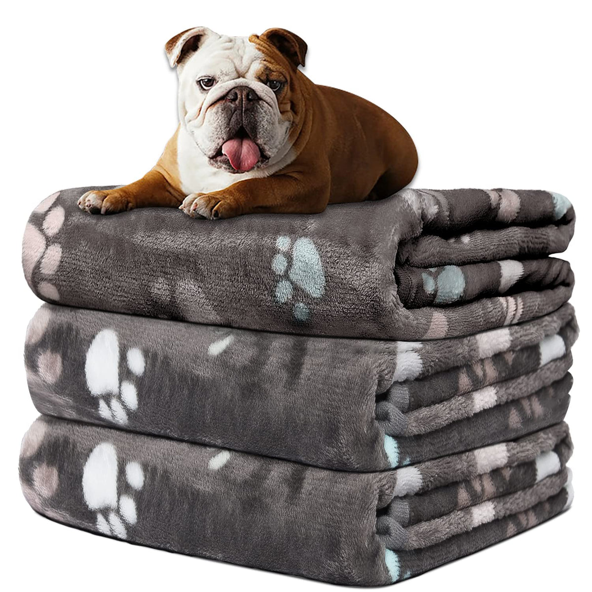 Rezutan Dog Blankets for Large Dogs, Dog Cat Flannel Blankets Washable