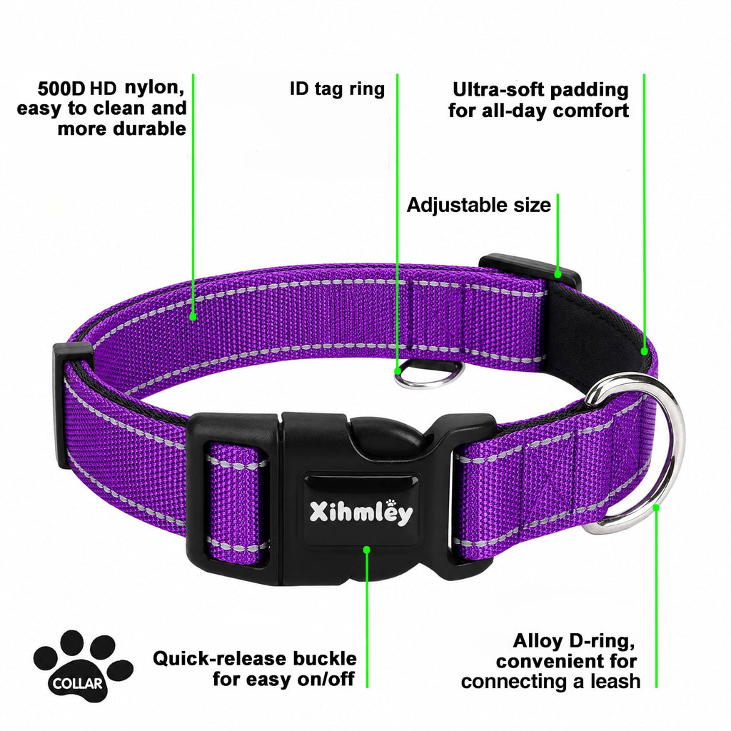 Xihmley Puppy Collar & Leash Set with ID Ring, 3.6–5.9 ft