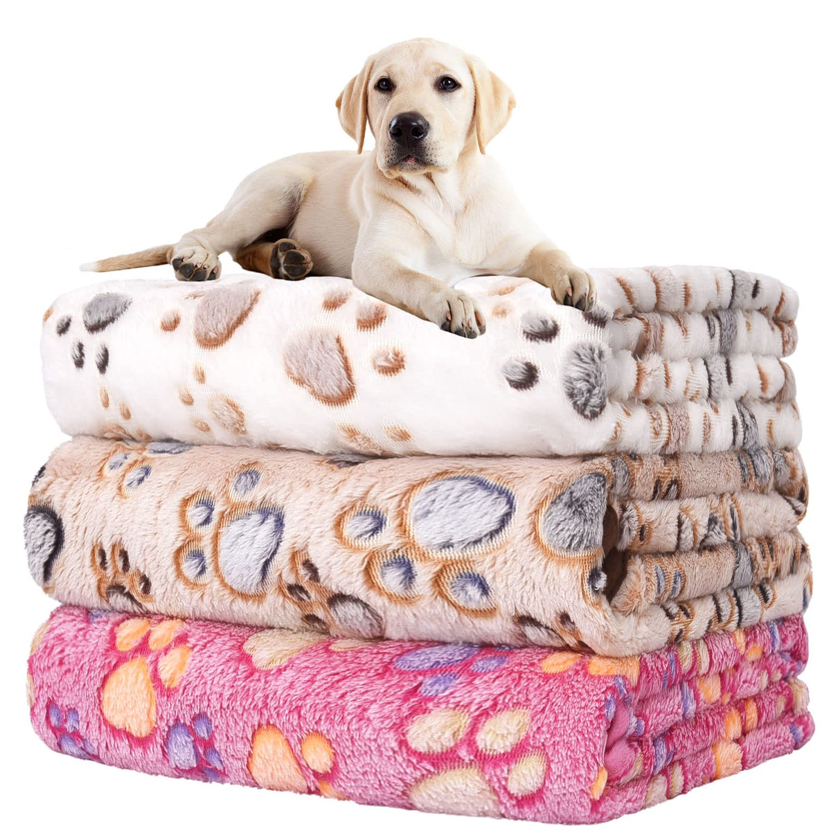 Rezutan Dog Blankets for Large Dogs, Dog Cat Flannel Blankets Washable
