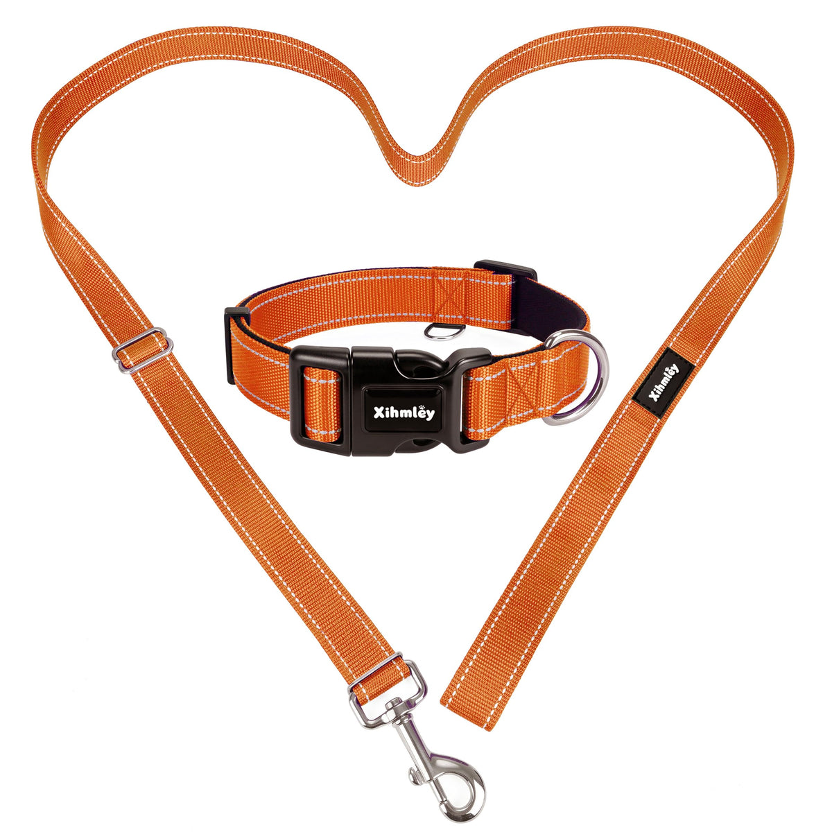Xihmley Puppy Collar and Leash Set,ID Ring,3.6-5.9ft