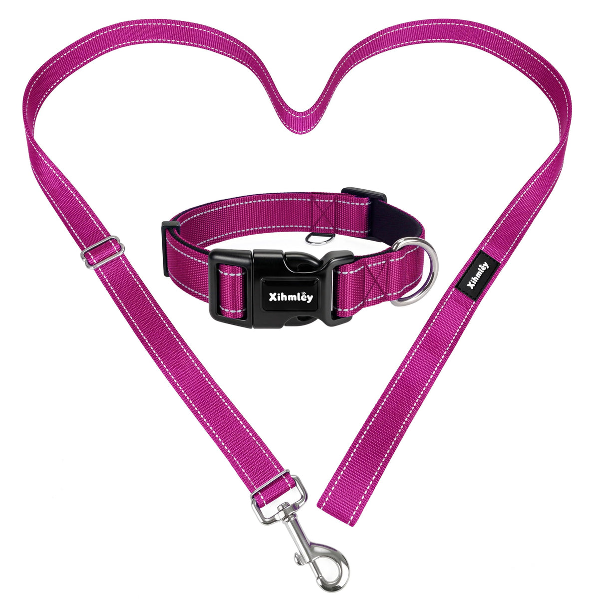 Xihmley Puppy Collar and Leash Set,ID Ring,3.6-5.9ft