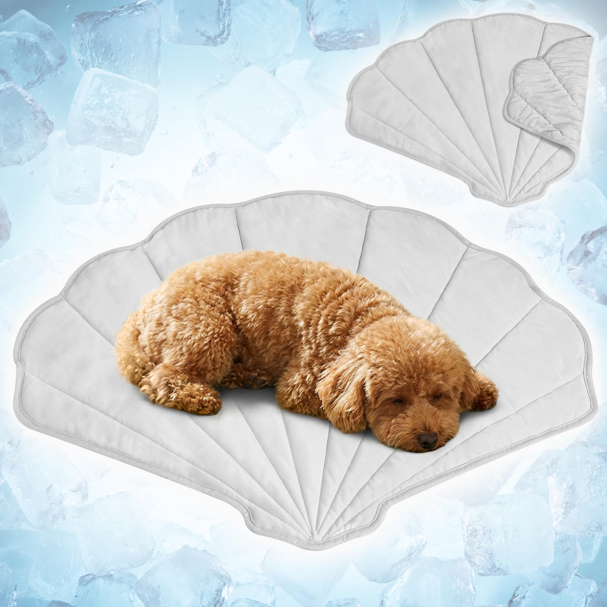 PetAmi Dog Cooling Mat Reversible Fleece All Season Blanket for Pet Cat