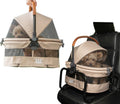 Pet Gear No-Zip View 360 Pet Carrier & Car Seat, 15", Ecru