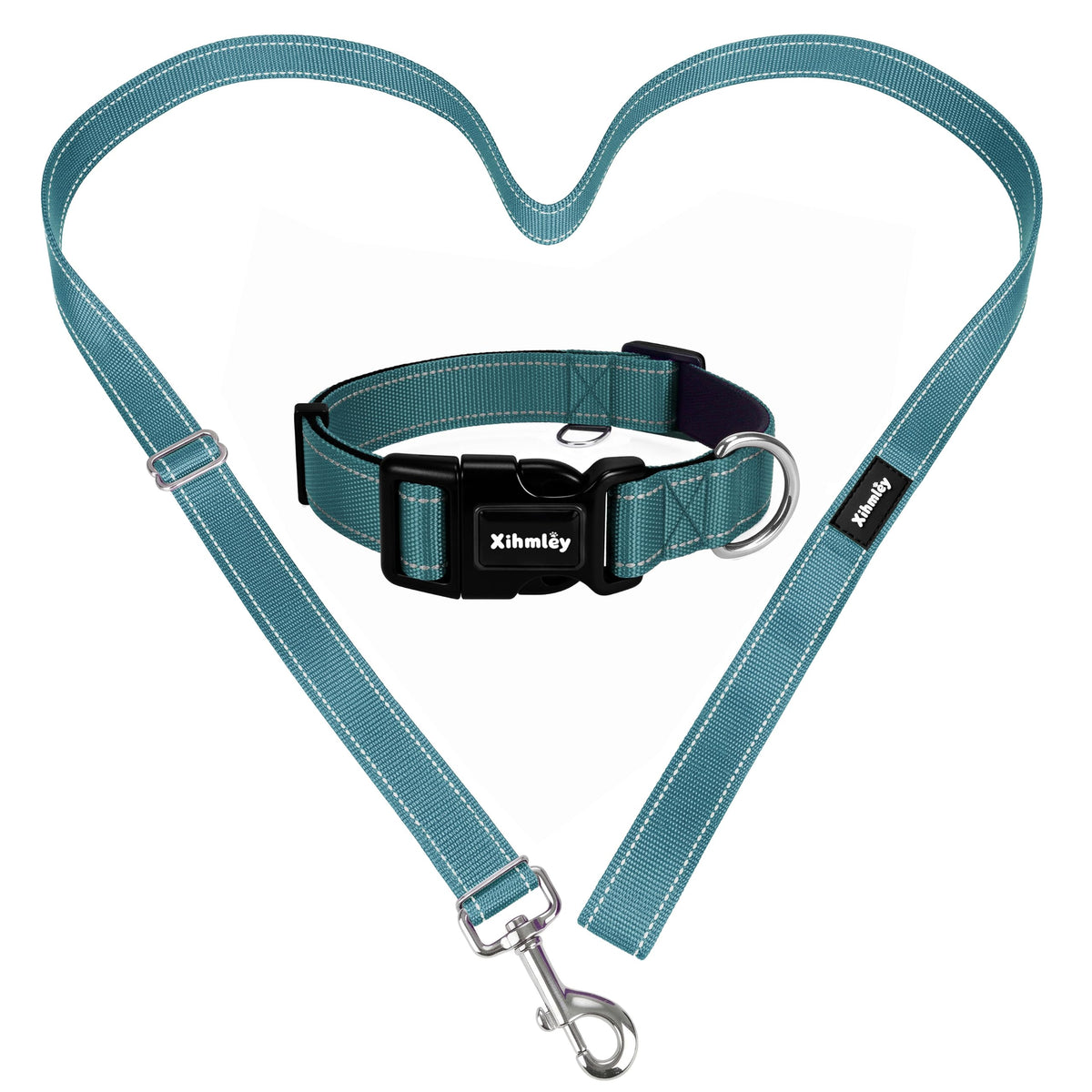 Xihmley Puppy Collar and Leash Set,ID Ring,3.6-5.9ft