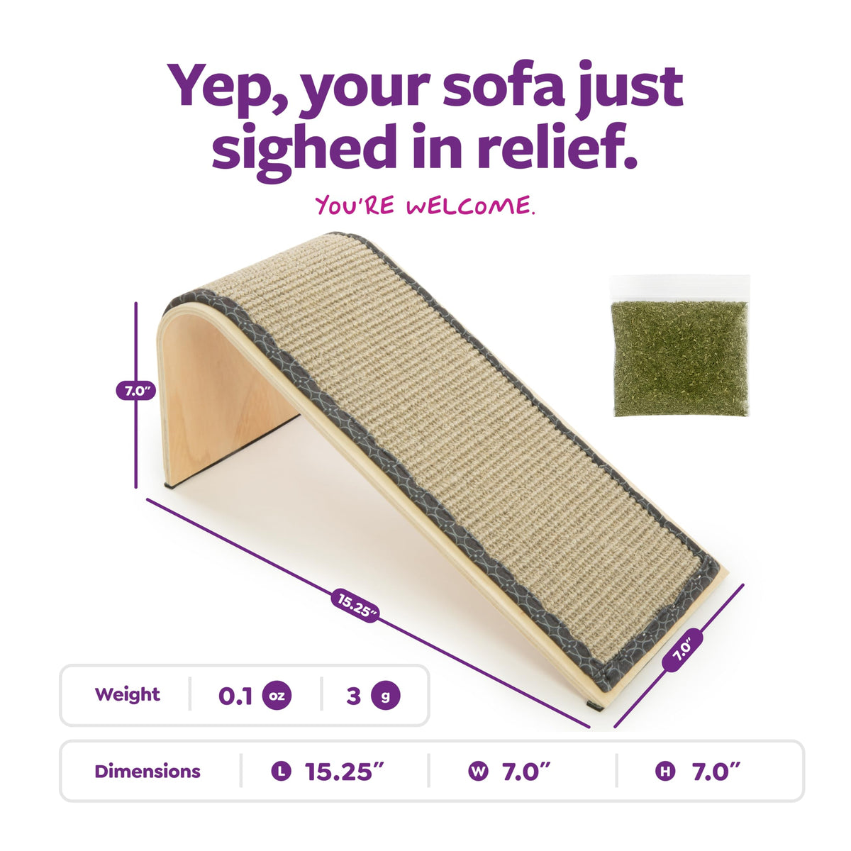 SmartyKat Sisal Angle Ramp Cat