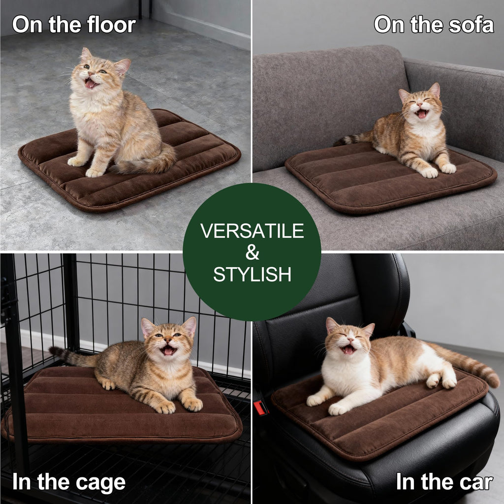 Fogkiss Reversible Dog Mat for Pet Comfort - Soft Bed Pads with Dual-Sided Design for All Seasons - Durable, Machine Washable for Crates, Travel, and Home