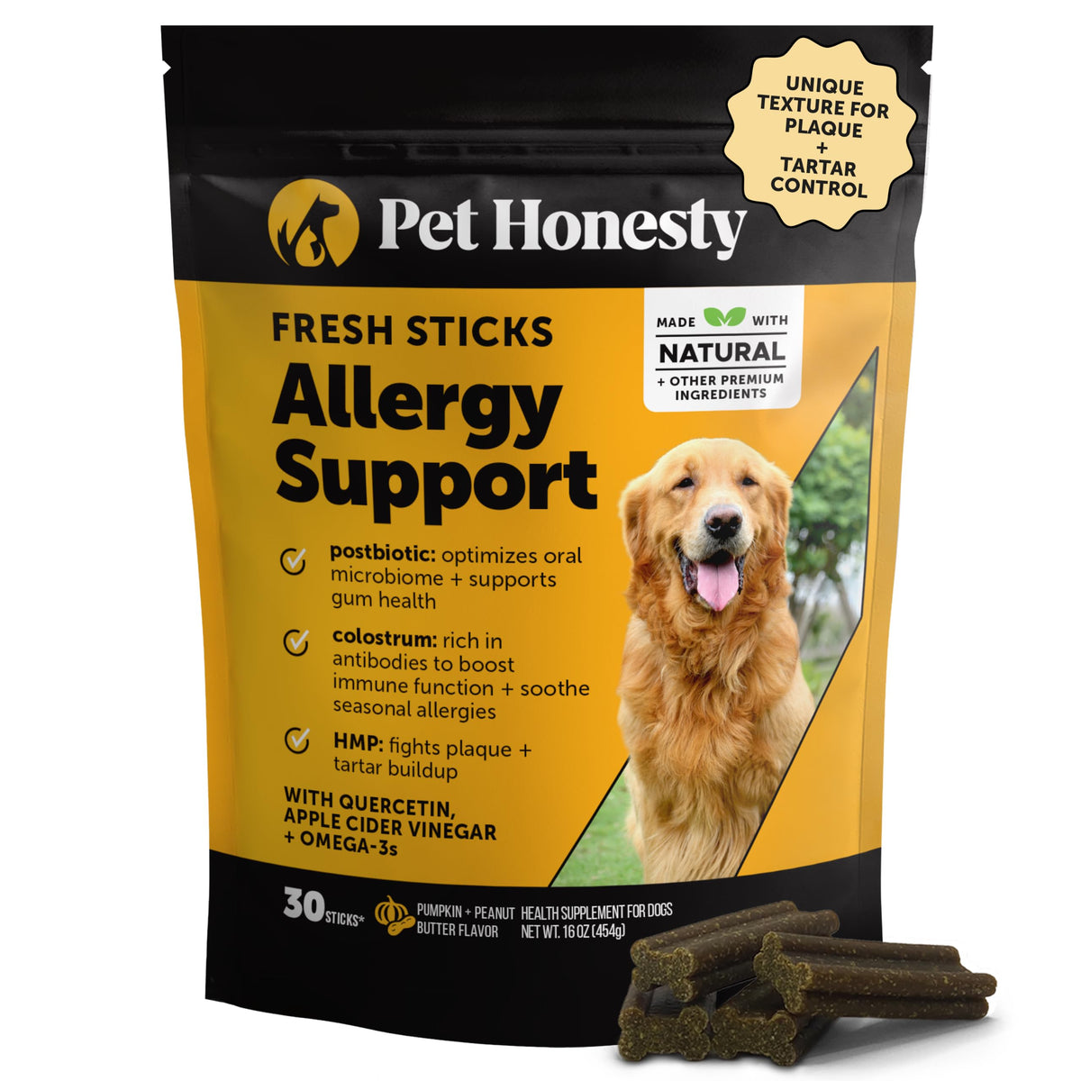 Dog Breath Freshener Dental Powder for Teeth Cleaning Plaque Off, Dental Care for Dogs, Tartar Remover for Teeth with Natural Herbal Blend + Postbiotcs