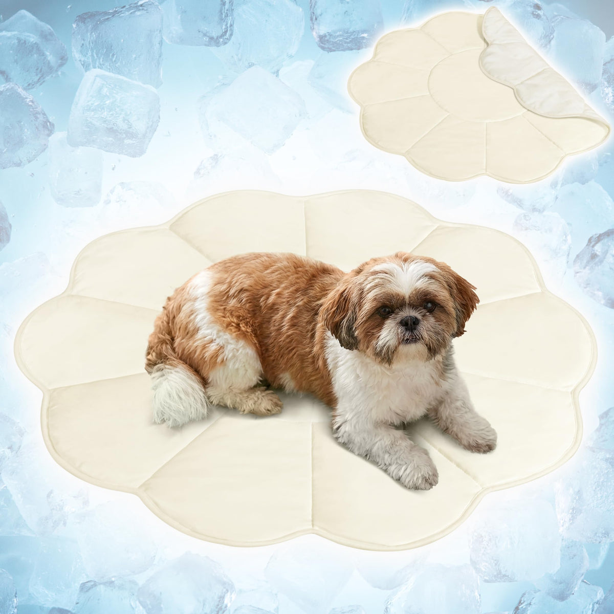 PetAmi Dog Cooling Mat Reversible Fleece All Season Blanket for Pet Cat
