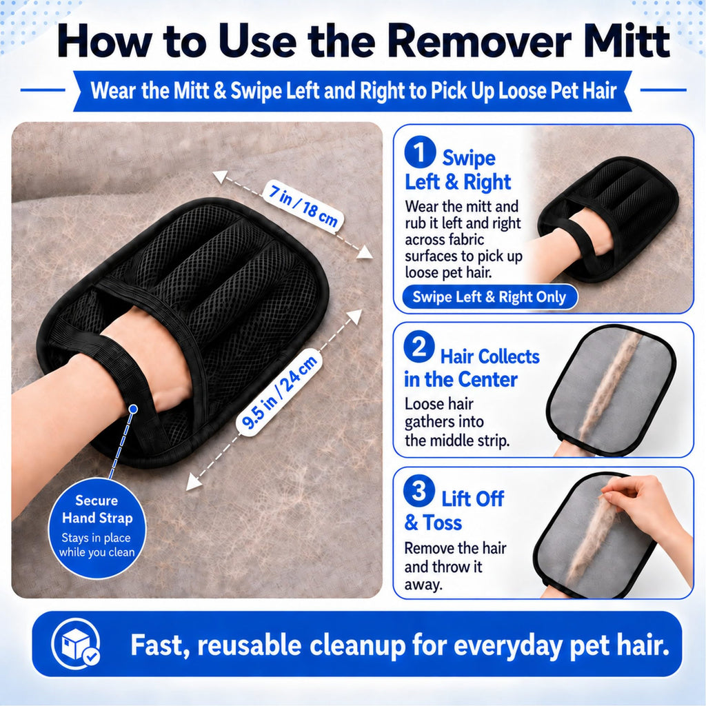 NVNAN Pet Grooming Brush Set: Hair Removal Massage Glove for Short and Long Hair Pets, Suitable for Dogs, Cats, Bath Massage and pet Grooming