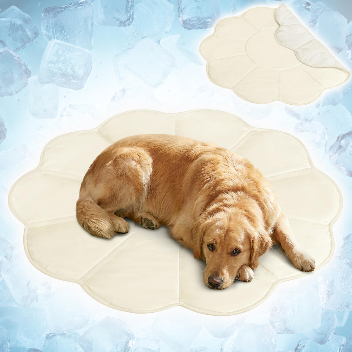 PetAmi Dog Cooling Mat Reversible Fleece All Season Blanket for Pet Cat