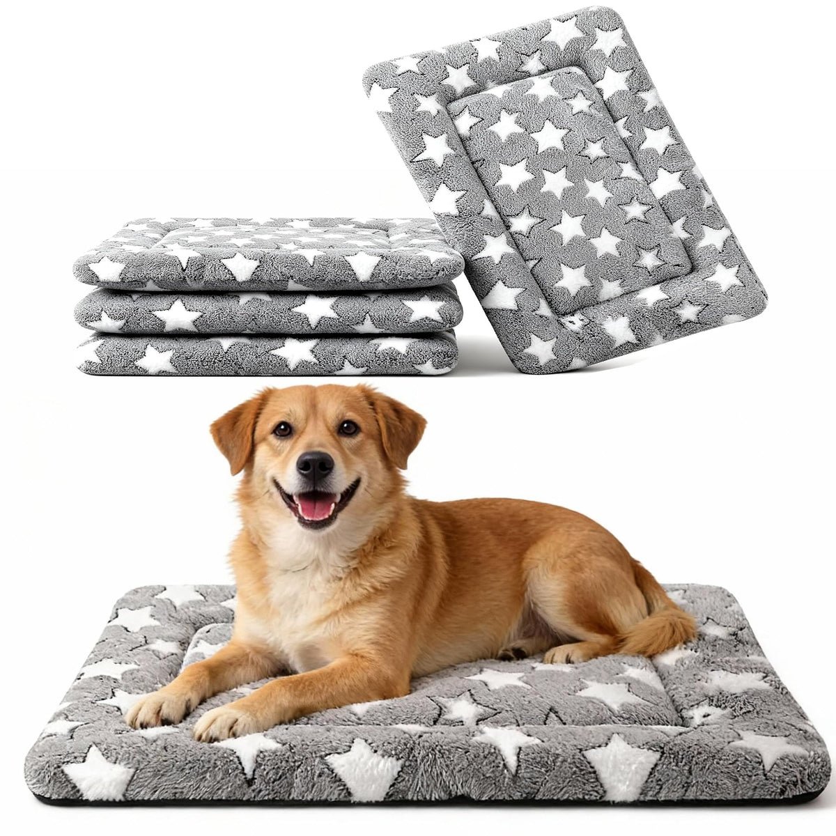 Fogkiss Reversible Dog Mat for Pet Comfort - Soft Bed Pads with Dual-Sided Design for All Seasons - Durable, Machine Washable for Crates, Travel, and Home