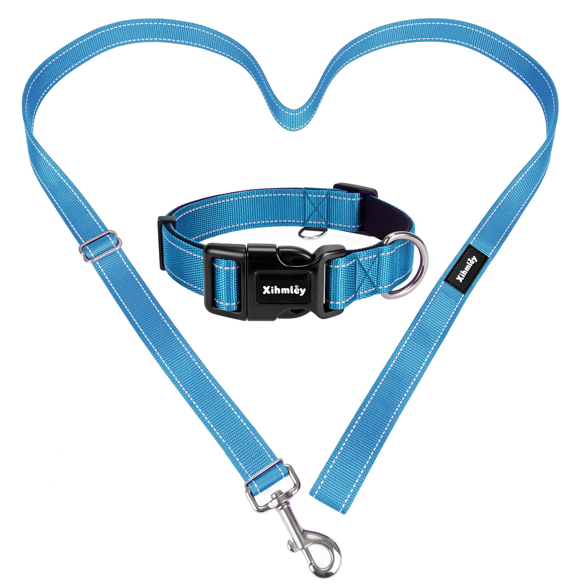 Xihmley Puppy Collar and Leash Set,ID Ring,3.6-5.9ft
