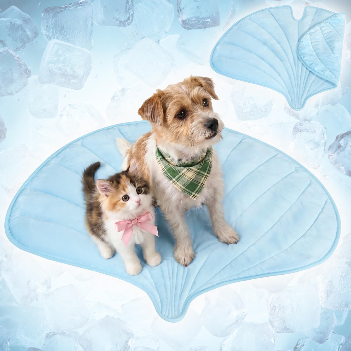 PetAmi Dog Cooling Mat Reversible Fleece All Season Blanket for Pet Cat