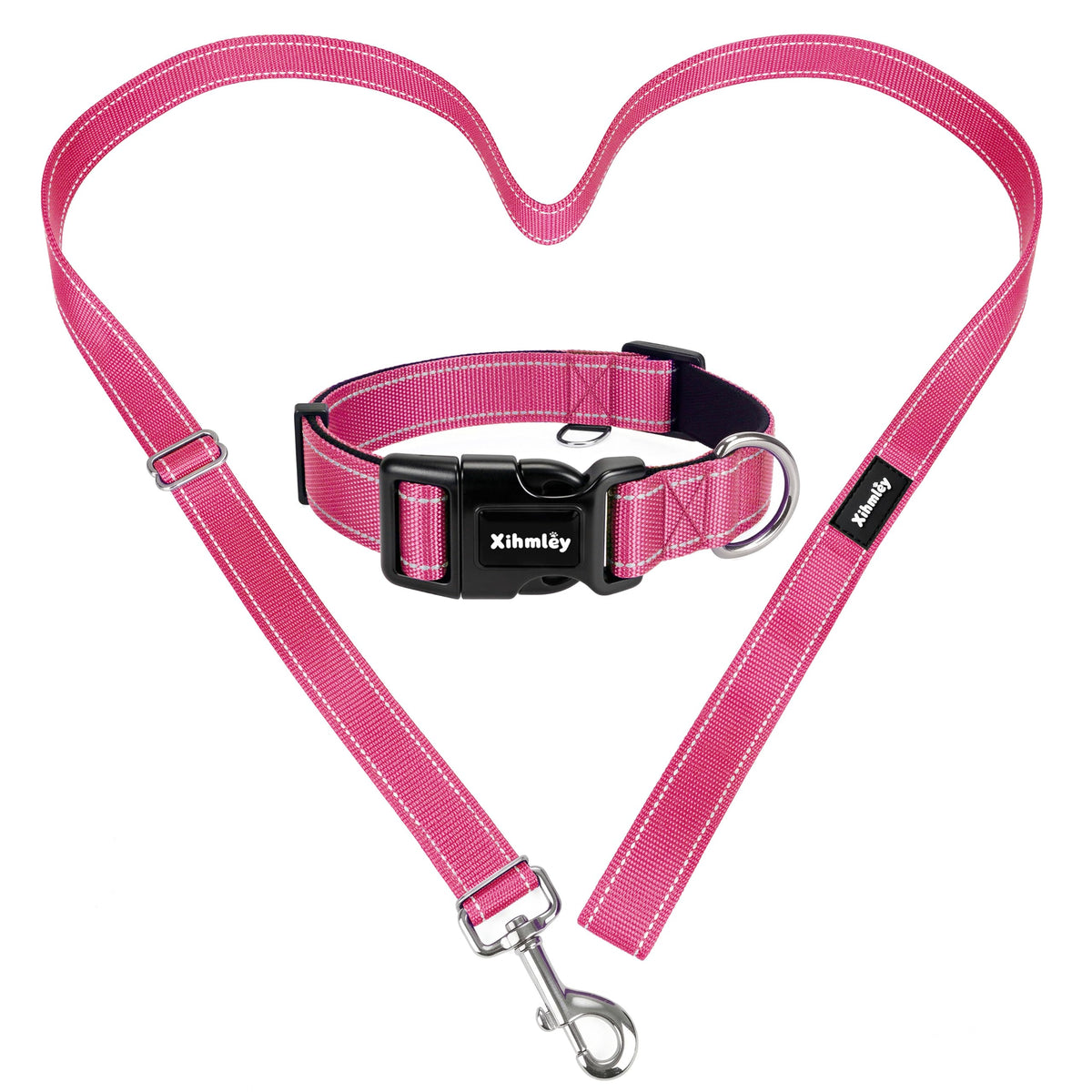 Xihmley Puppy Collar and Leash Set,ID Ring,3.6-5.9ft