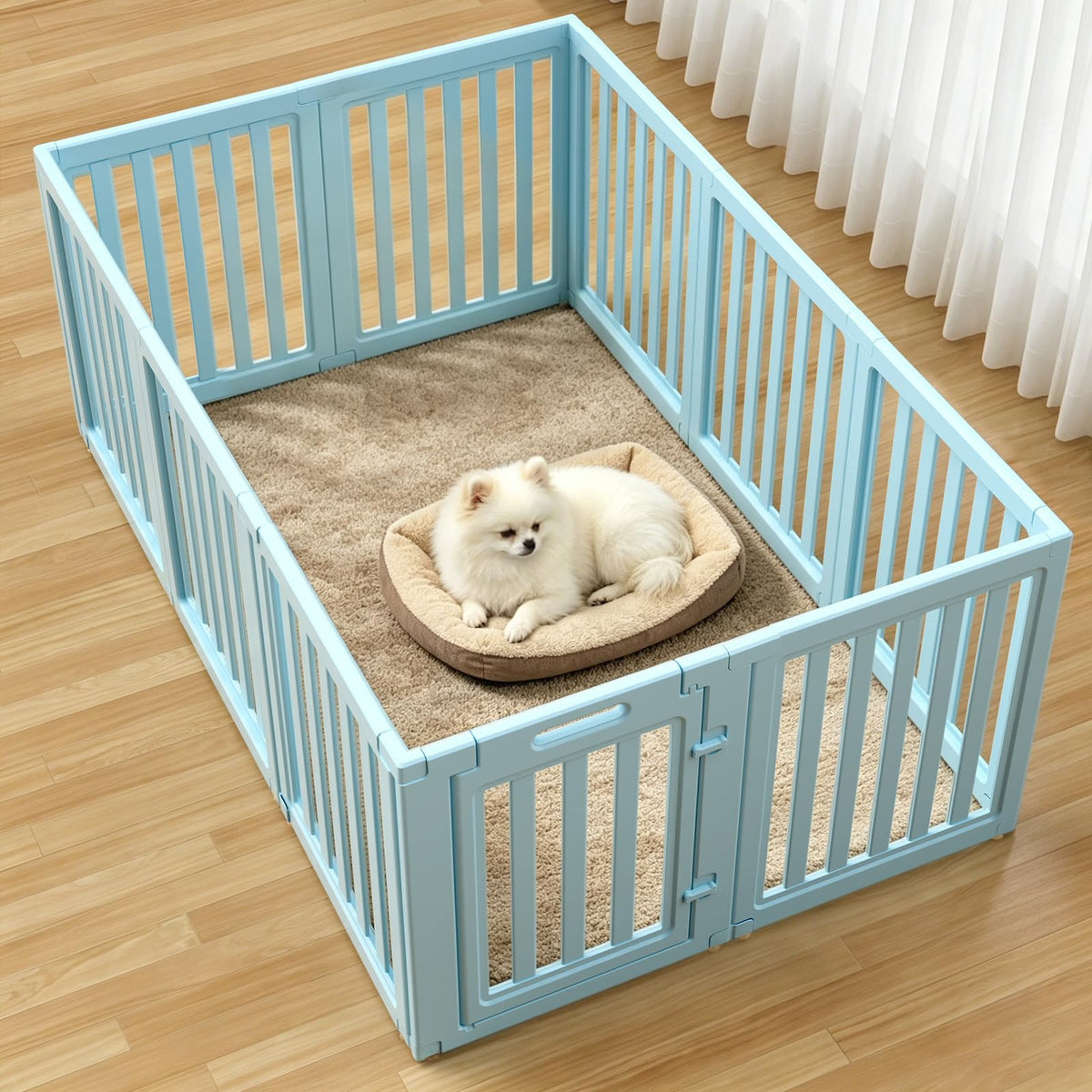 LoveTail Dog Playpen, Dog Pen Indoor with Tool-Free Setup, Puppy Playpen