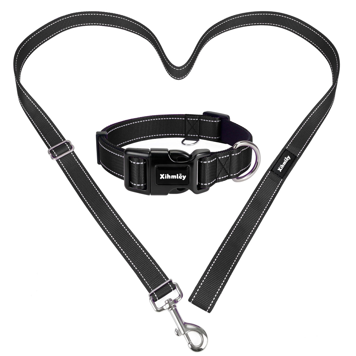 Xihmley Puppy Collar and Leash Set,ID Ring,3.6-5.9ft