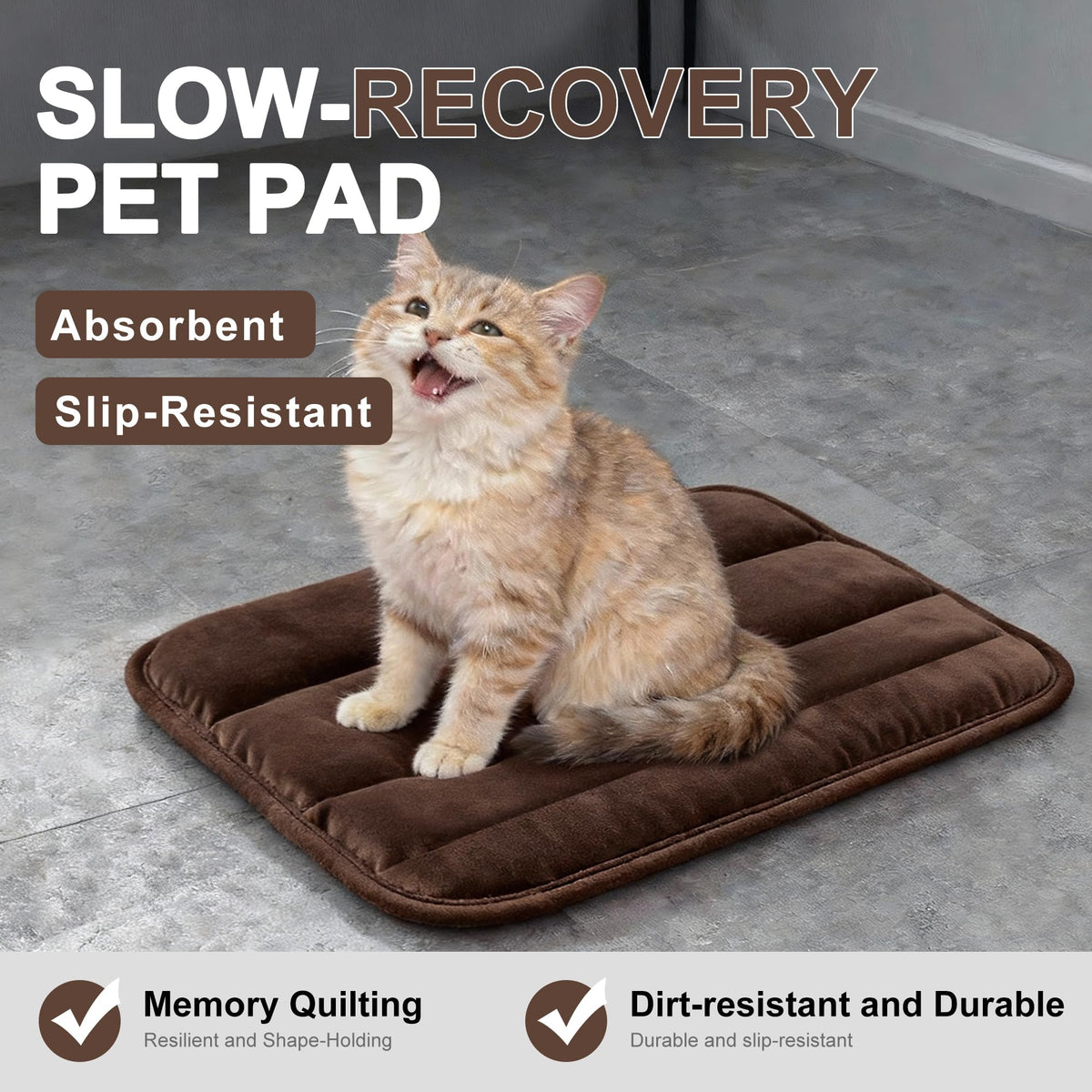 Fogkiss Reversible Dog Mat for Pet Comfort - Soft Bed Pads with Dual-Sided Design for All Seasons - Durable, Machine Washable for Crates, Travel, and Home