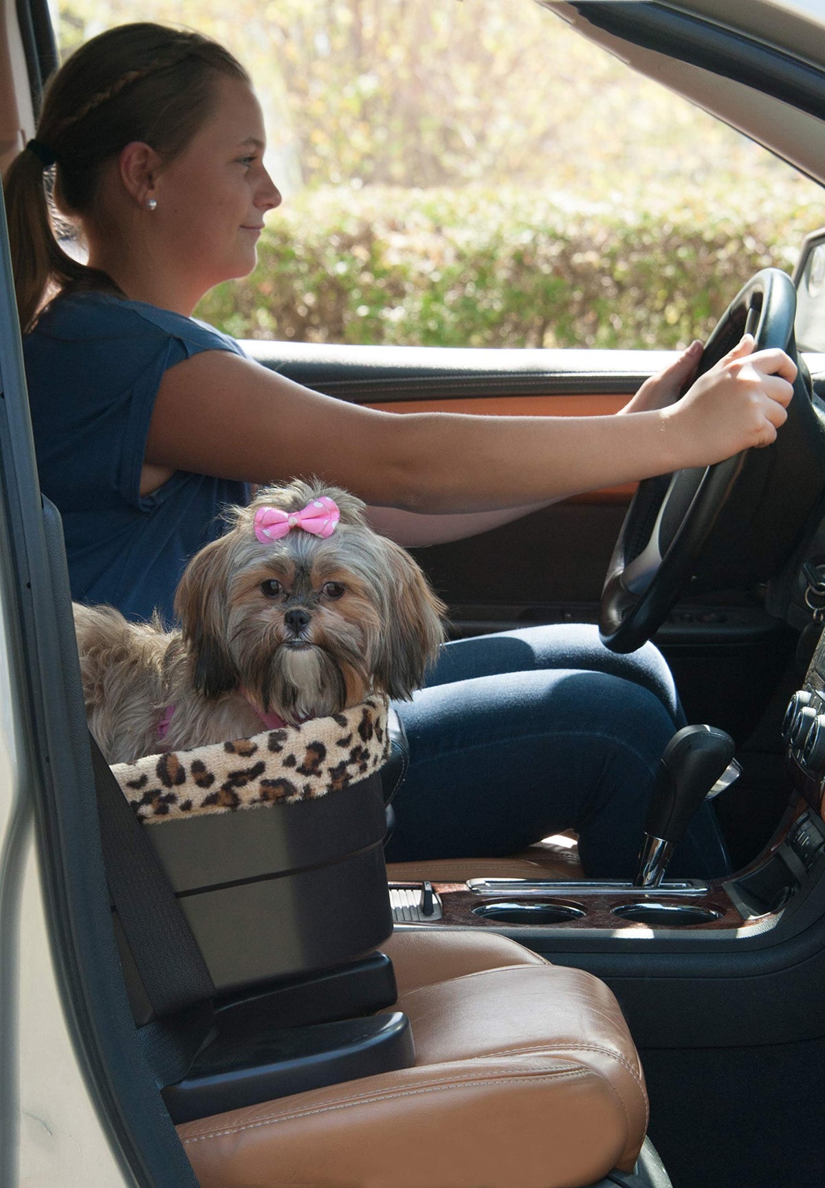 Pet Gear Booster Seat for Dogs/Cats, 16 Inch, Brown/Cheetah