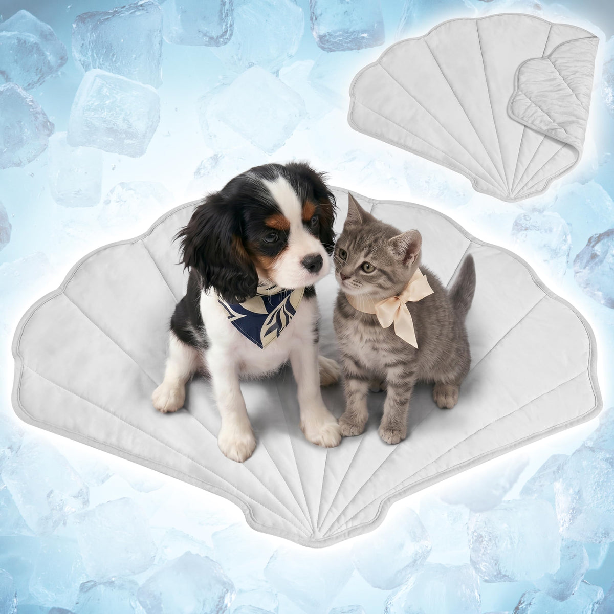 PetAmi Dog Cooling Mat Reversible Fleece All Season Blanket for Pet Cat