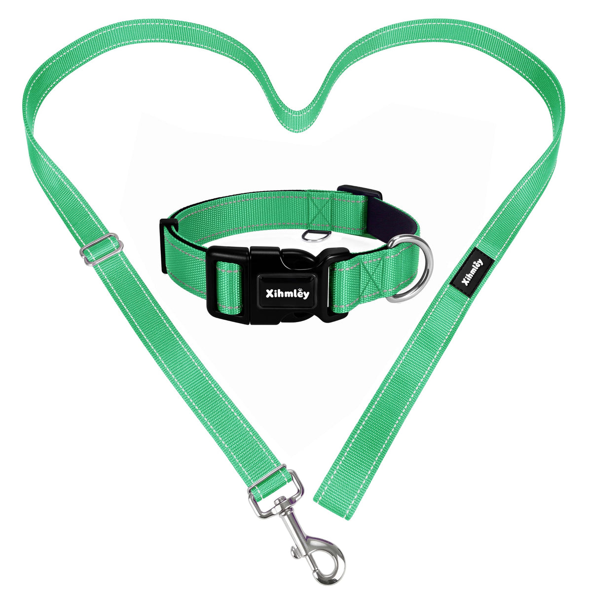 Xihmley Puppy Collar and Leash Set,ID Ring,3.6-5.9ft