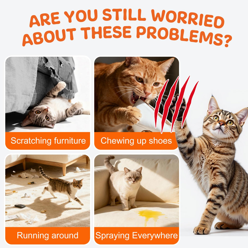 Anowbo Cat Deterrent Spray - Cat Deterrent for Furniture Protection, Cat Repellent Indoor and Outdoor