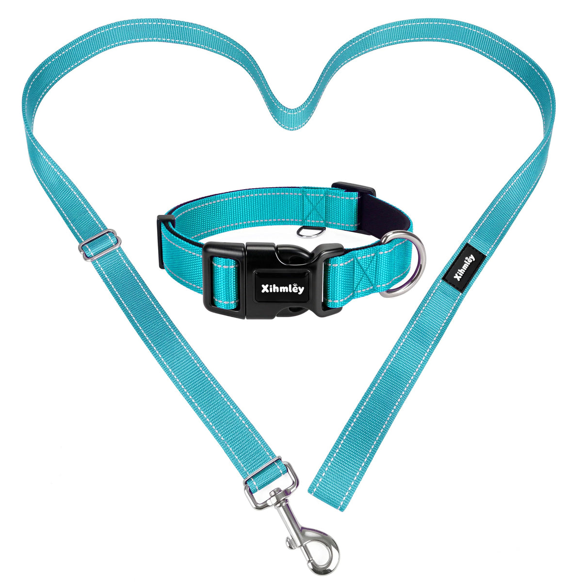 Xihmley Puppy Collar and Leash Set,ID Ring,3.6-5.9ft