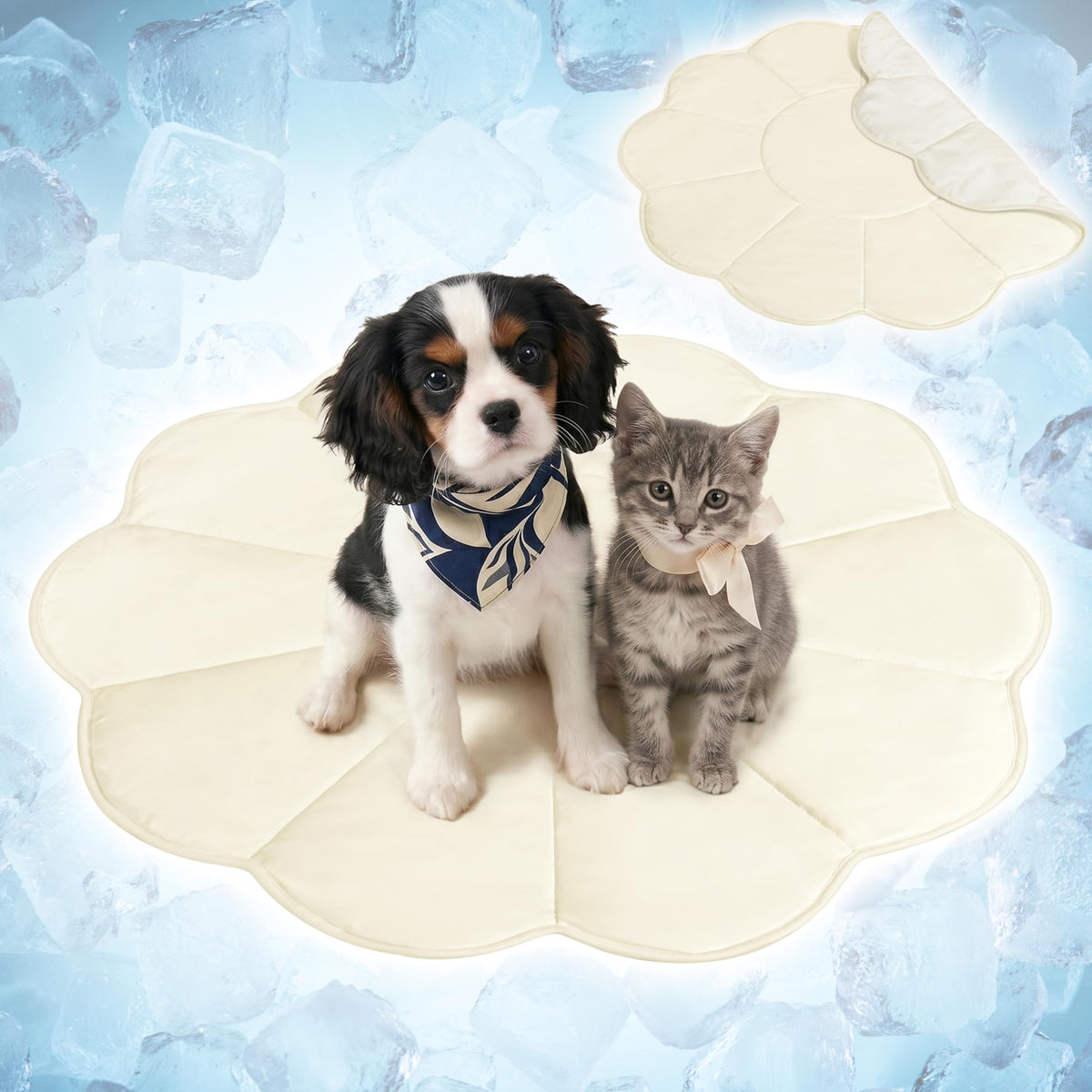 PetAmi Dog Cooling Mat Reversible Fleece All Season Blanket for Pet Cat