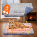 WanpeeGoo Self Warming Cat Bed, Reversible Warming & Cooling Cat Bed, Winter Warm Cats Pad & Summer Cooling Cats Mat, Soft Pet Mat for Kitty & Small Dogs, Perfect for Crates, Kennels, Beds, Sofas