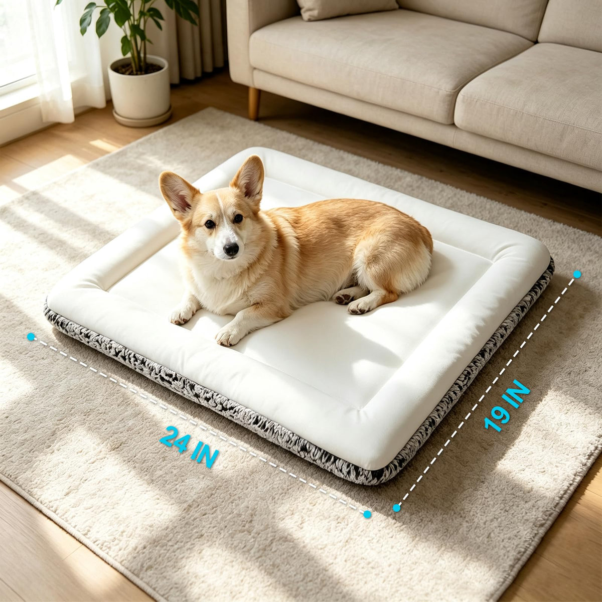 Self-Warming Cat Bed, Reversible Cooling Mat for Cats & Small Dog, 24"x19"