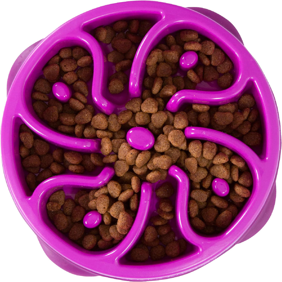 Outward Hound Fun Feeder Stainless Steel Slo Bowl for Dogs, Medium