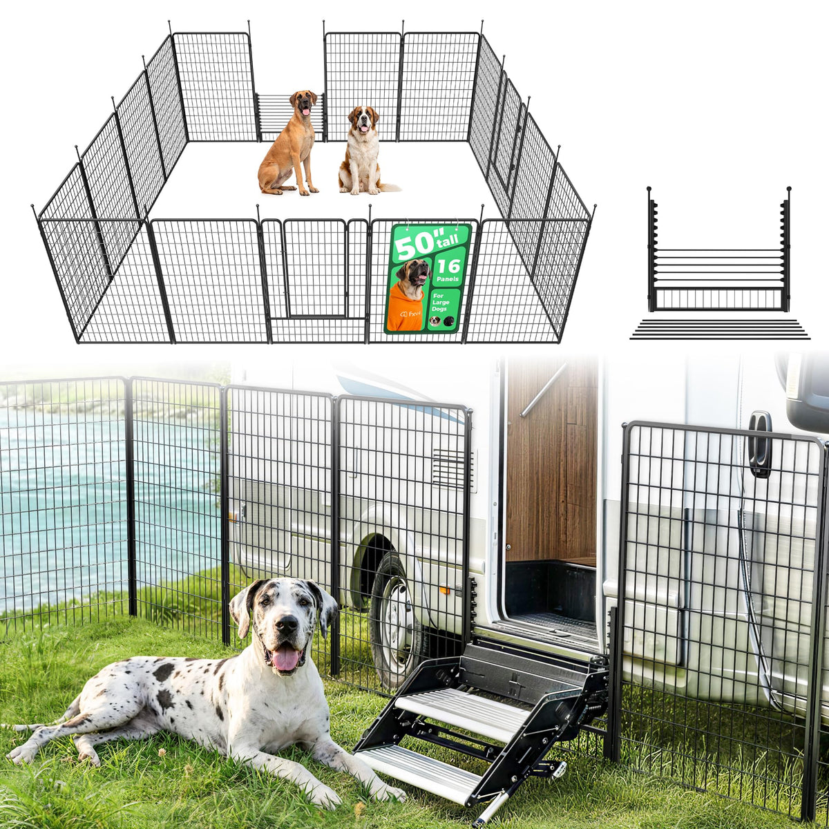 FXW Rollick Dog Playpen, Indoor, Yard & RV Camping