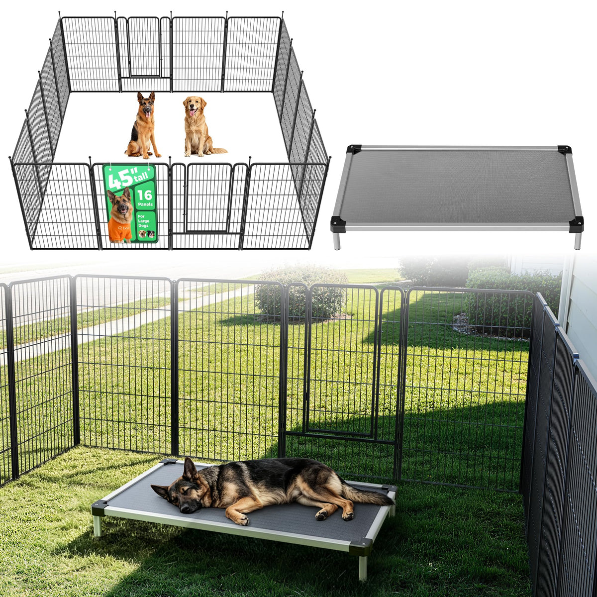 FXW Rollick Dog Playpen, Indoor, Yard & RV Camping